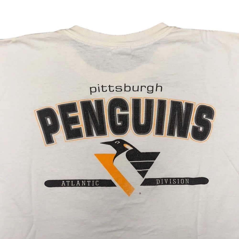 Vintage‎ Pittsburgh Penguins Shirt Adult XL White Made In USA Mens